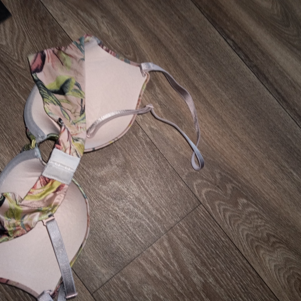 Ambrielle tropical floral print Push Up plunge bra size 36B - Picture 3 of 5